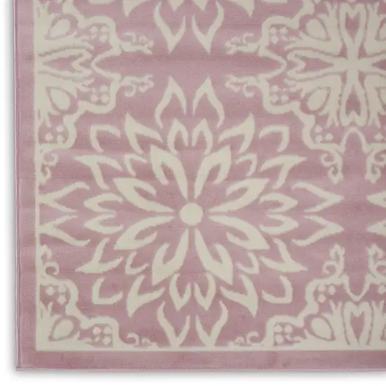 Pink Floral Power Loom Area Rug Photo 8