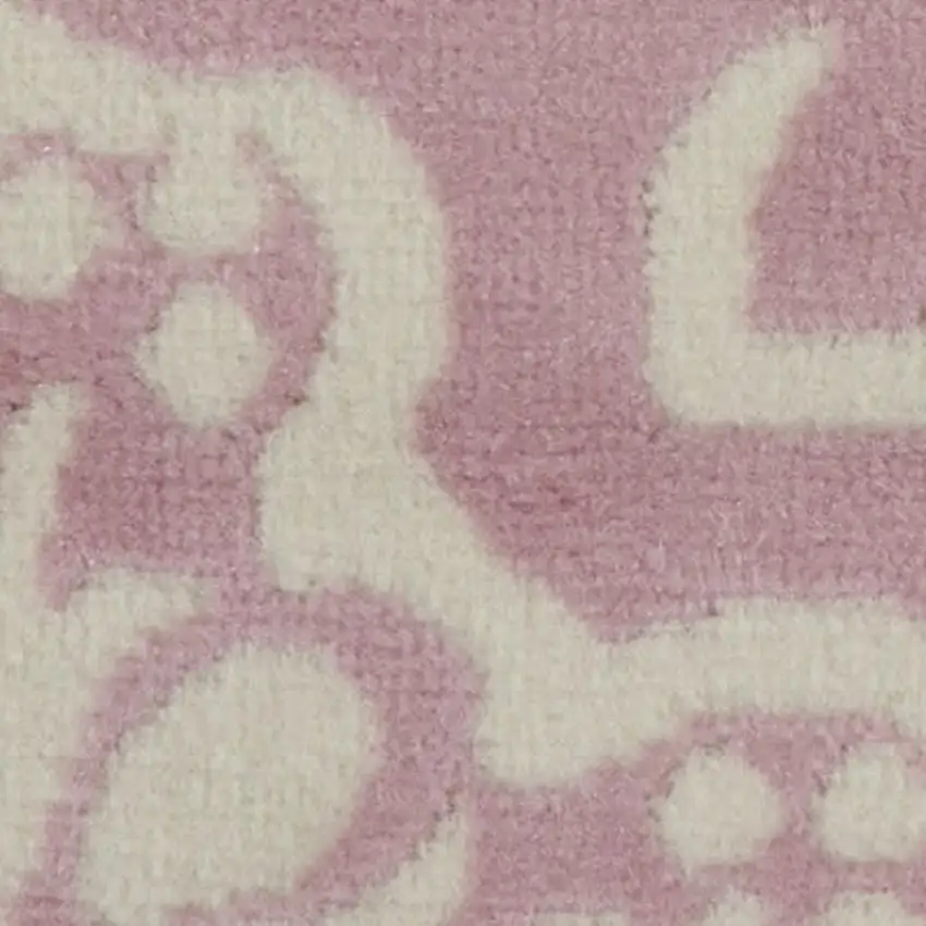 Pink Floral Power Loom Area Rug Photo 1