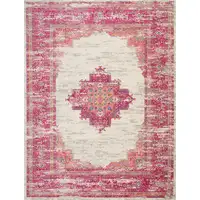 Photo of Pink Floral Power Loom Area Rug