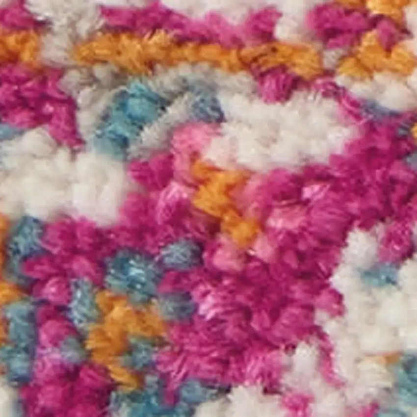 Pink Floral Power Loom Area Rug Photo 1