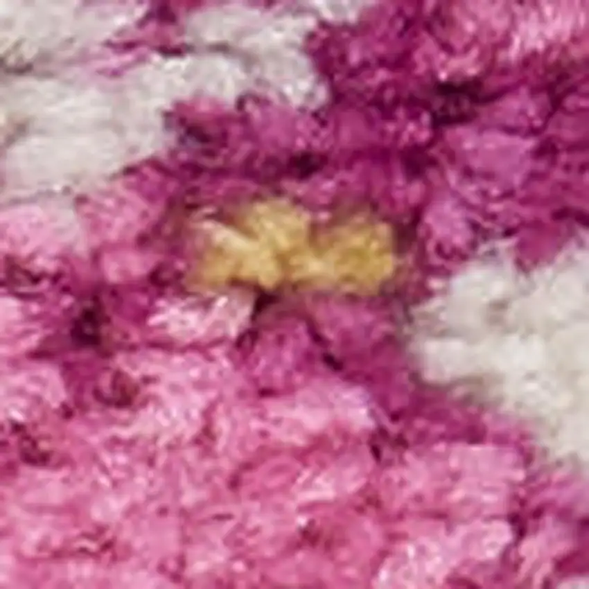 Pink Floral Power Loom Area Rug Photo 1