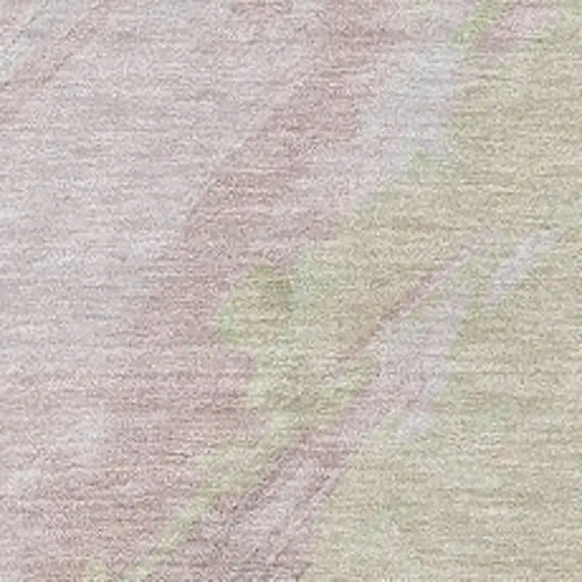 Pink Gray And Beige Abstract Washable Indoor Outdoor Area Rug Photo 3