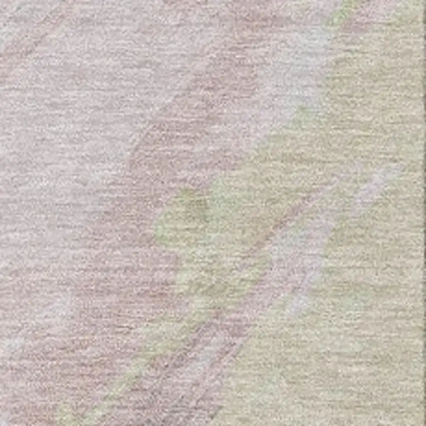 Pink Gray And Beige Abstract Washable Indoor Outdoor Area Rug Photo 3