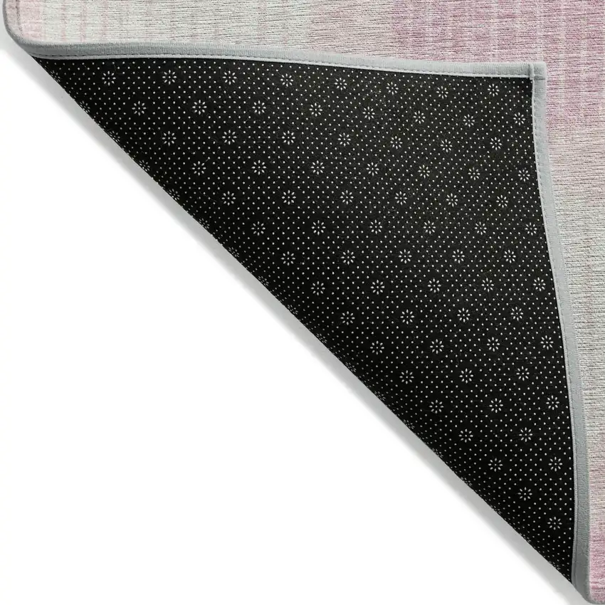Pink Gray And Ivory Geometric Washable Indoor Outdoor Area Rug Photo 4