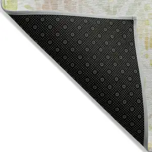 Photo of Pink Green And Beige Geometric Washable Indoor Outdoor Area Rug