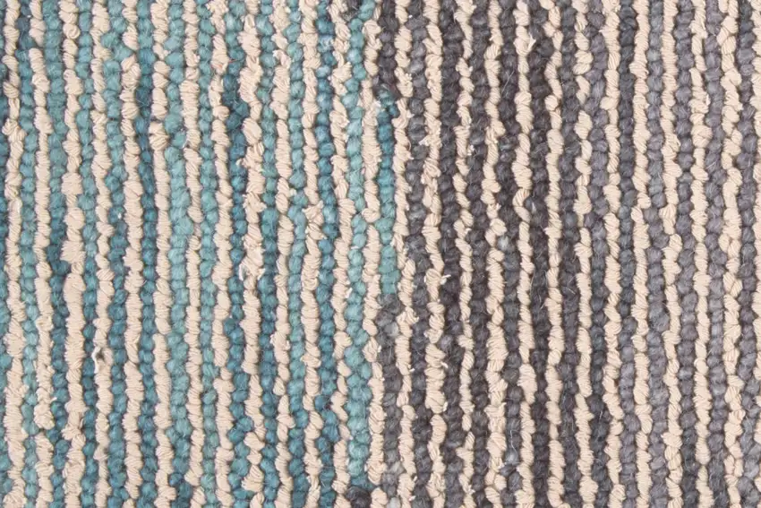 Pink Green And Blue Wool Abstract Tufted Handmade Area Rug Photo 8