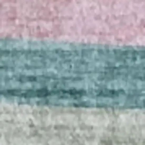 Pink Green and Purple Juvenile Rainbows Youthful Area Rug Photo 2
