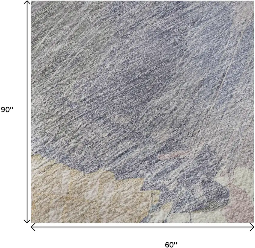 Pink Ivory And Beige Abstract Washable Area Rug With UV Protection Photo 9