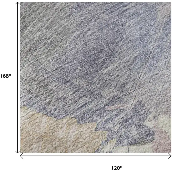 Pink Ivory And Beige Abstract Washable Area Rug With UV Protection Photo 8