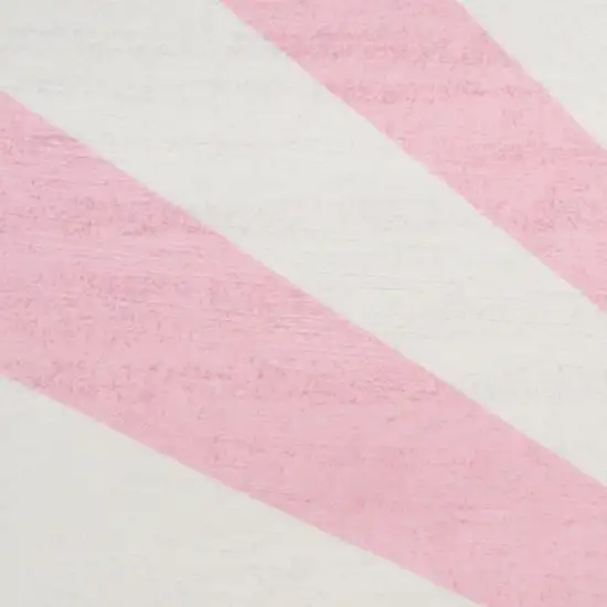 Pink Ivory And Black Eiffel Tower Youthful Washable Area Rug Photo 7