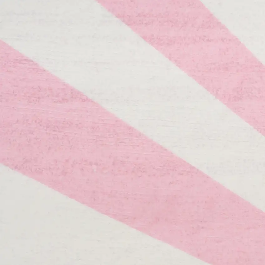 Pink Ivory And Black Eiffel Tower Youthful Washable Area Rug Photo 7