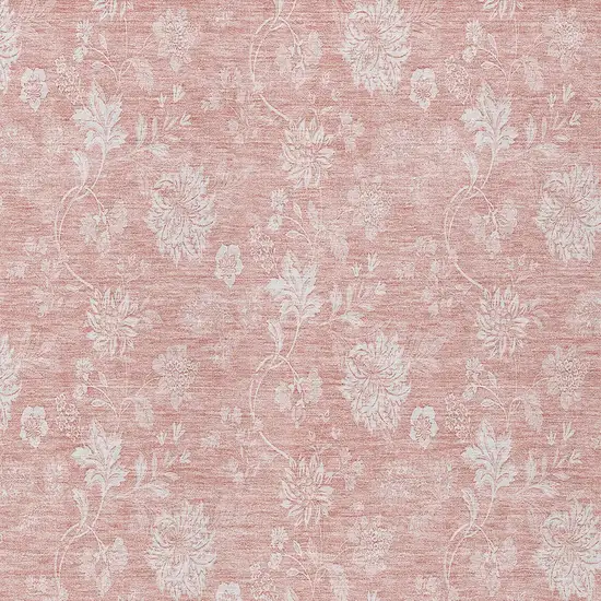 Pink Ivory And Blush Floral Washable Indoor Outdoor Area Rug Photo 5
