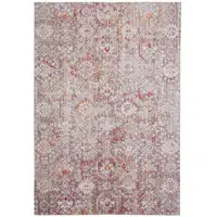 Photo of Pink Ivory And Gray Abstract Stain Resistant Area Rug