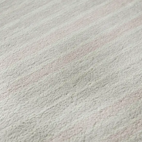 Pink Ivory And Mauve Striped Washable Area Rug With UV Protection Photo 9