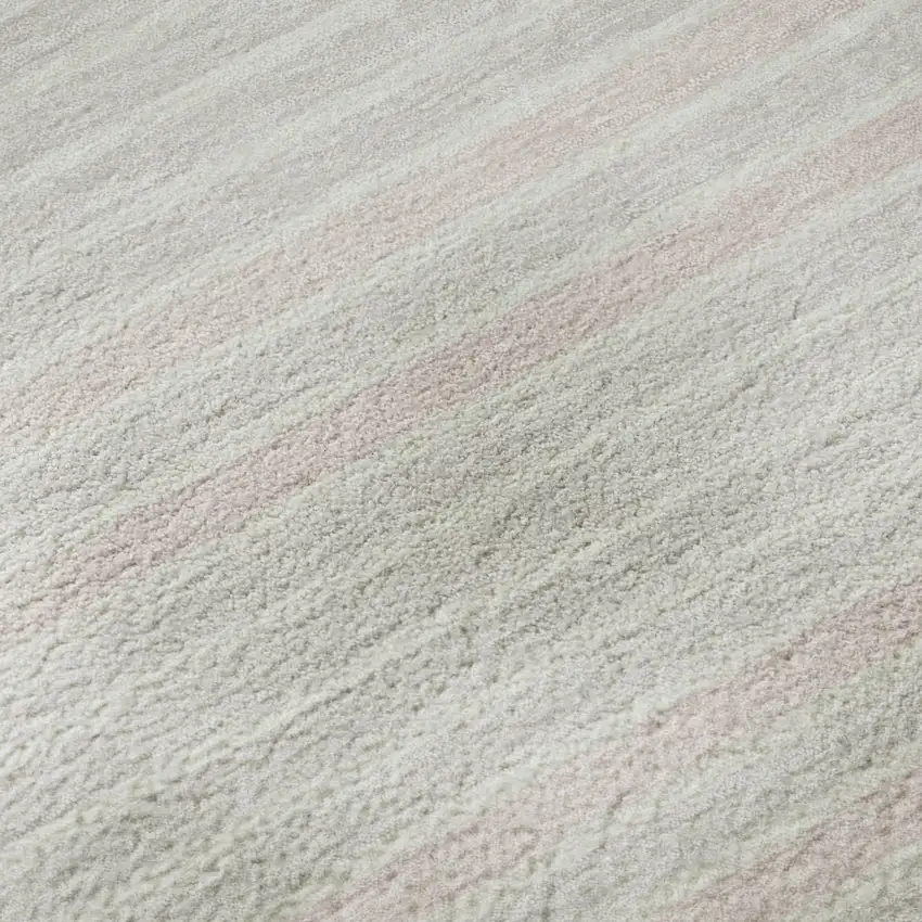 Pink Ivory And Mauve Striped Washable Area Rug With UV Protection Photo 9