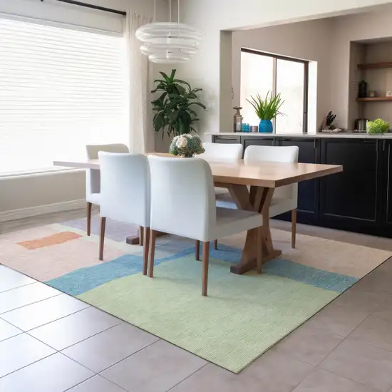 Pink Lavender And Coral Abstract Washable Indoor Outdoor Area Rug Photo 6