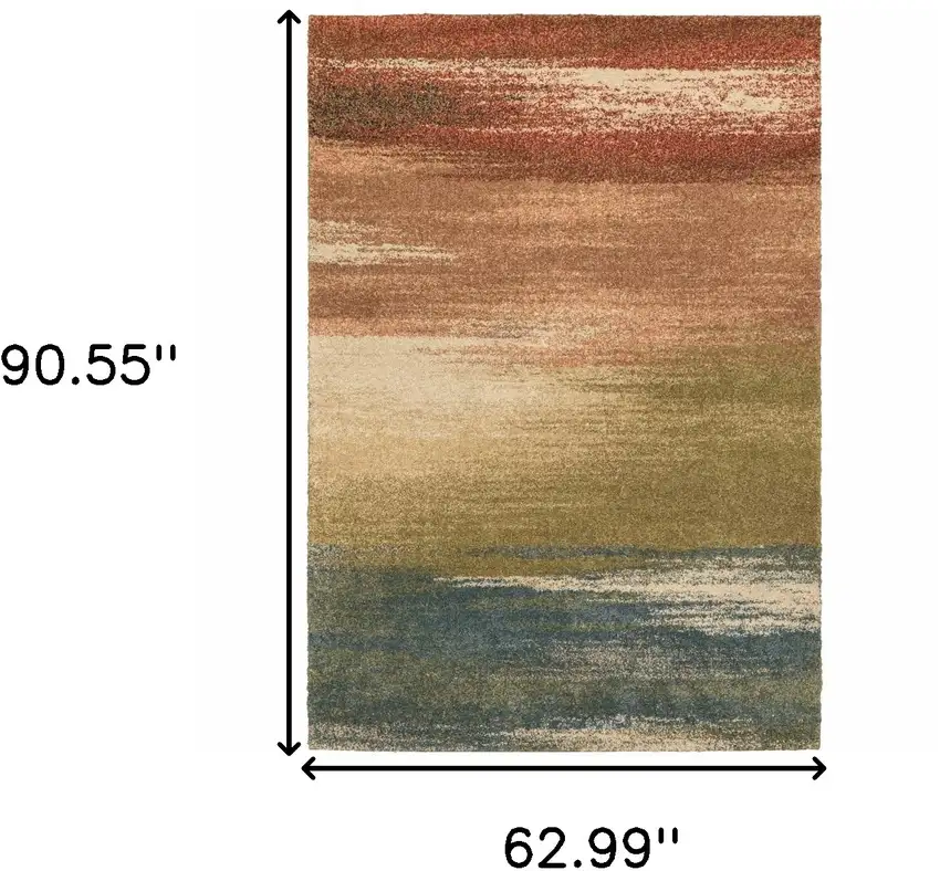 Pink Machine Woven Abstract Colors Indoor Area Rug Photo 6