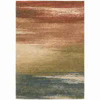 Photo of Pink Machine Woven Abstract Colors Indoor Area Rug