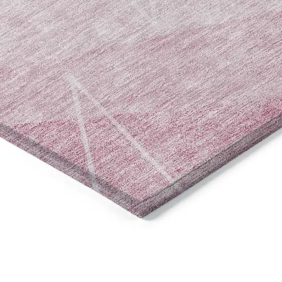 Pink Mauve And Blush Geometric Washable Indoor Outdoor Area Rug Photo 5