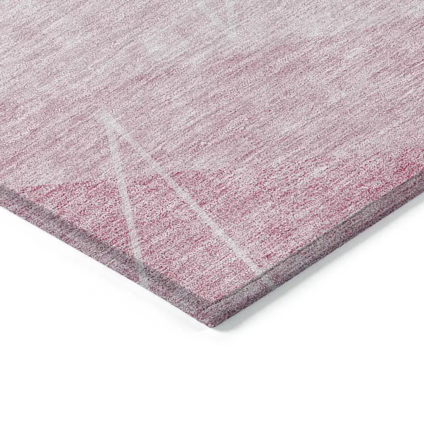 Pink Mauve And Blush Geometric Washable Indoor Outdoor Area Rug Photo 5