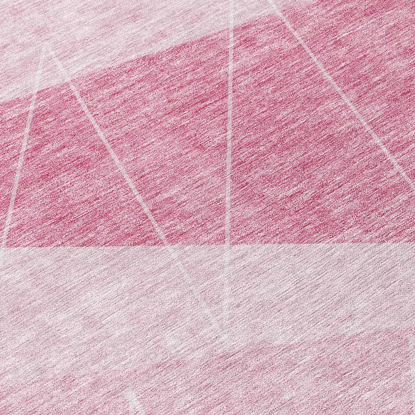 Pink Mauve And Blush Geometric Washable Indoor Outdoor Area Rug Photo 4