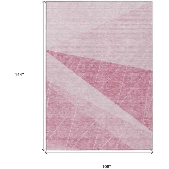 Pink Mauve And Blush Geometric Washable Indoor Outdoor Area Rug Photo 3