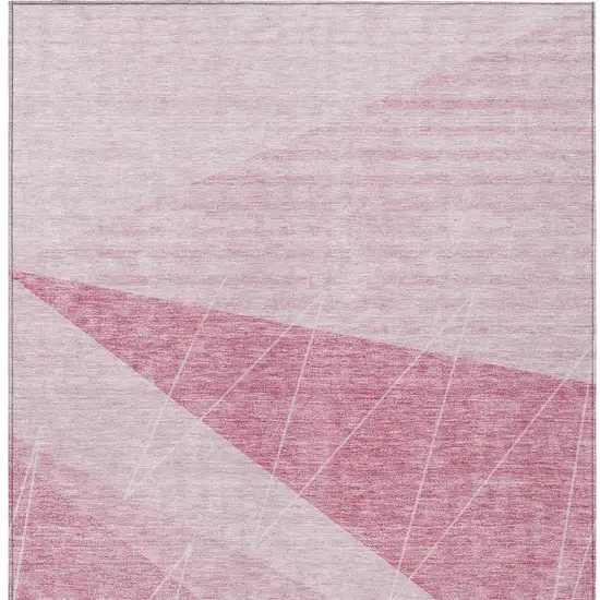 Pink Mauve And Blush Geometric Washable Indoor Outdoor Area Rug Photo 7