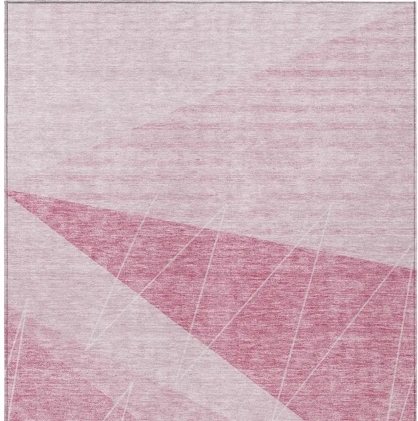Pink Mauve And Blush Geometric Washable Indoor Outdoor Area Rug Photo 7