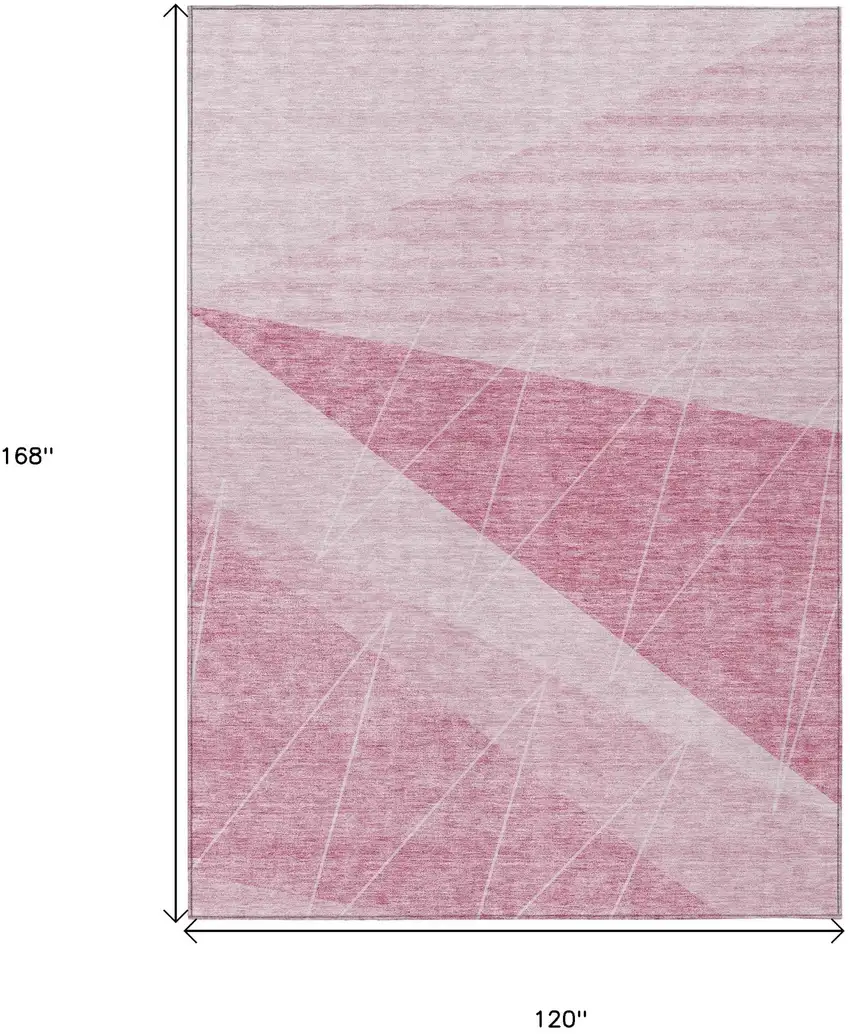 Pink Mauve And Blush Geometric Washable Indoor Outdoor Area Rug Photo 3
