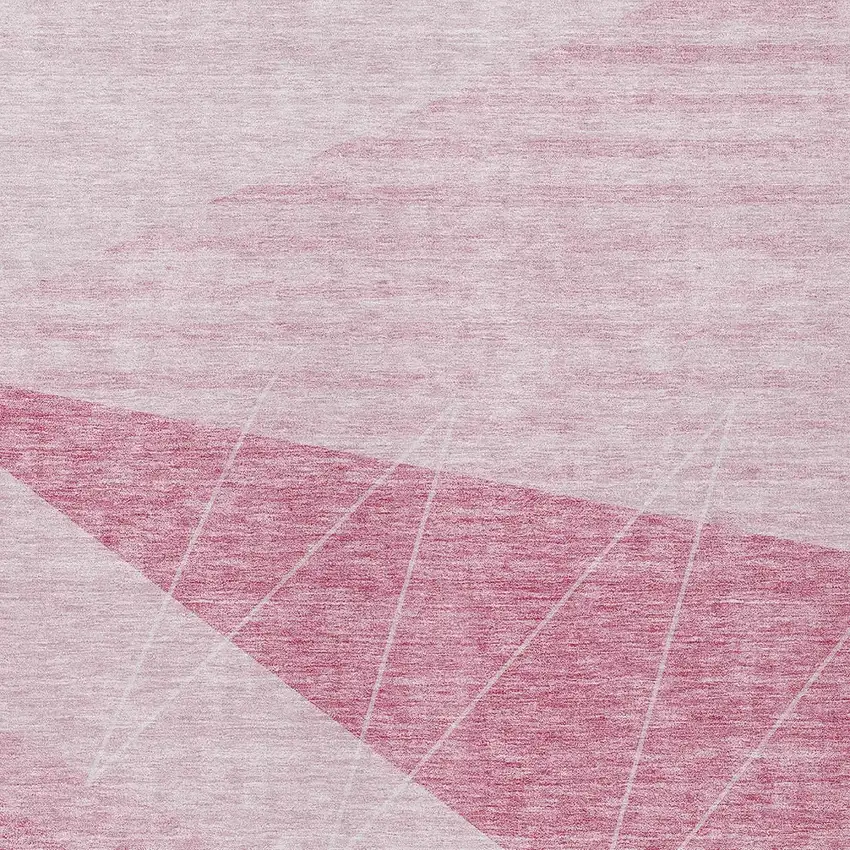 Pink Mauve And Blush Geometric Washable Indoor Outdoor Area Rug Photo 5