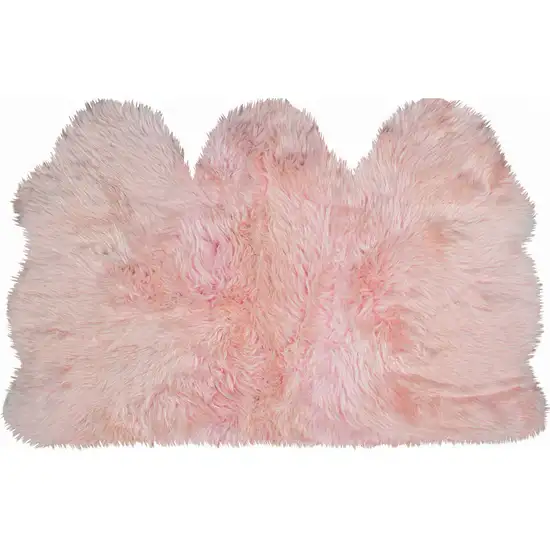 Pink Natural Sheepskin Area Rug Photo 1