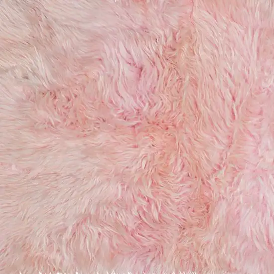 Pink Natural Sheepskin Area Rug Photo 4