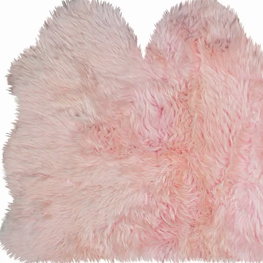 Pink Natural Sheepskin Area Rug Photo 5