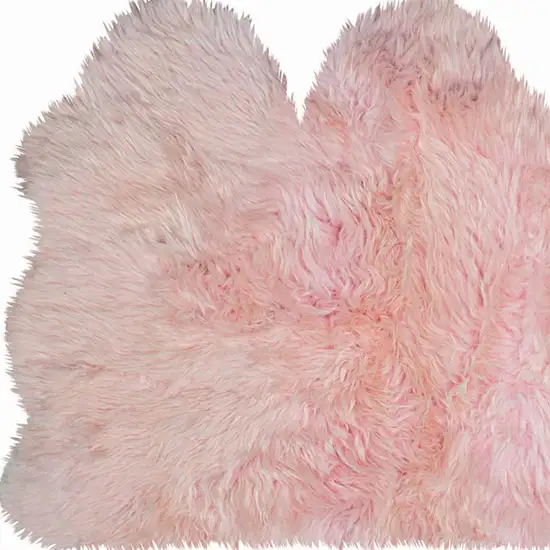 Pink Natural Sheepskin Area Rug Photo 5