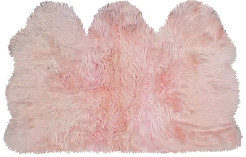 Pink Natural Sheepskin Area Rug Photo 2