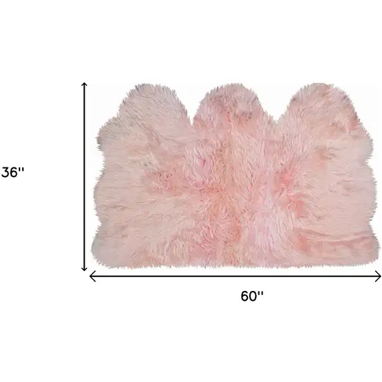 Pink Natural Sheepskin Area Rug Photo 6