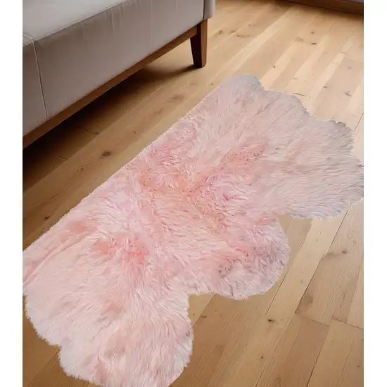 Pink Natural Sheepskin Area Rug Photo 1