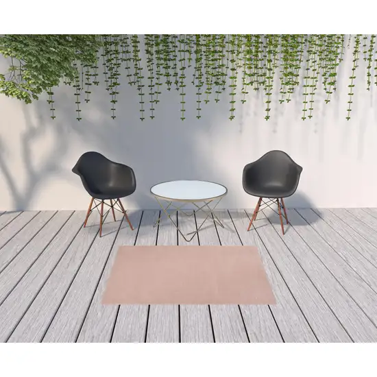 Pink Non Skid Indoor Outdoor Area Rug Photo 2