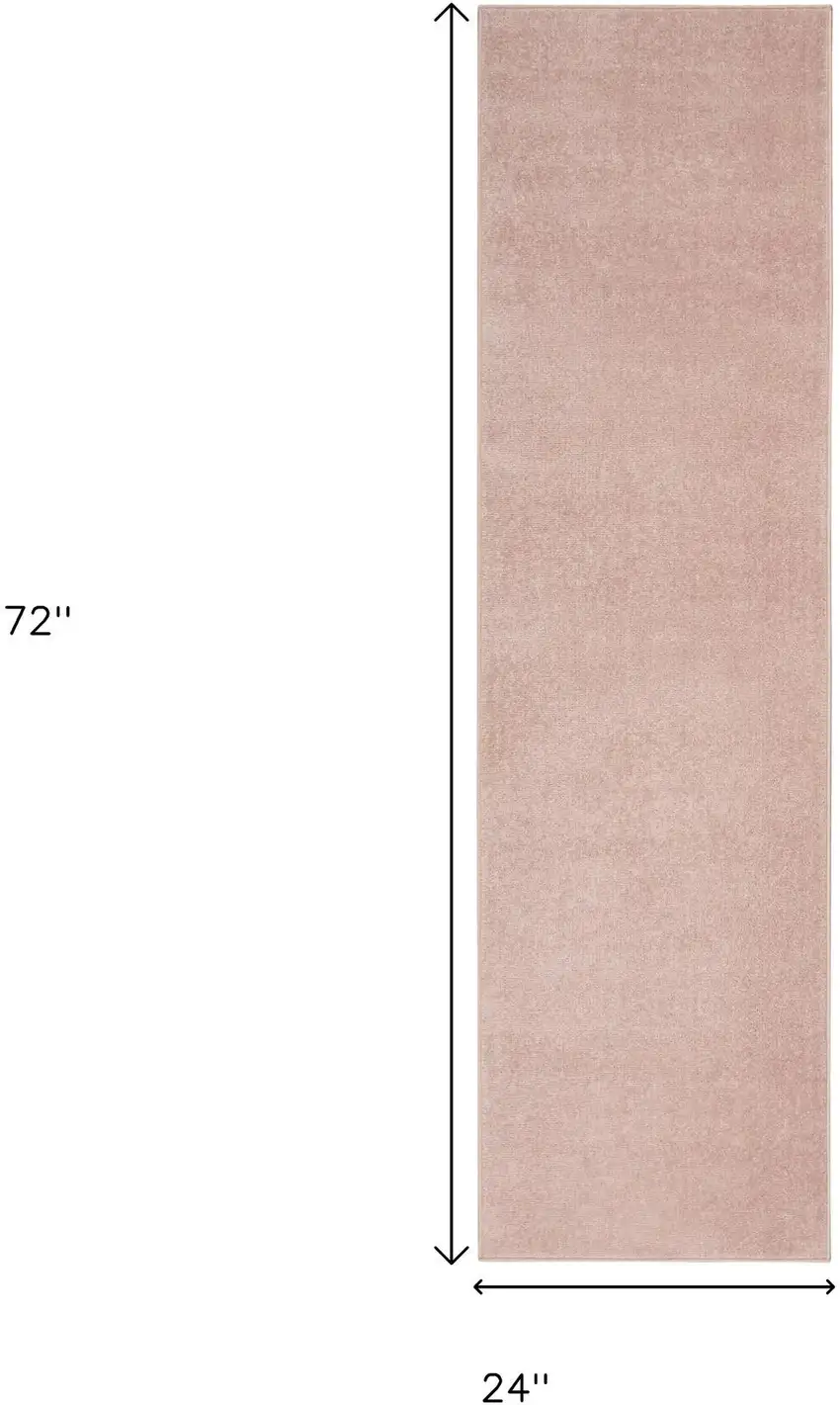 6' Pink Indoor Outdoor Runner Rug Photo 3