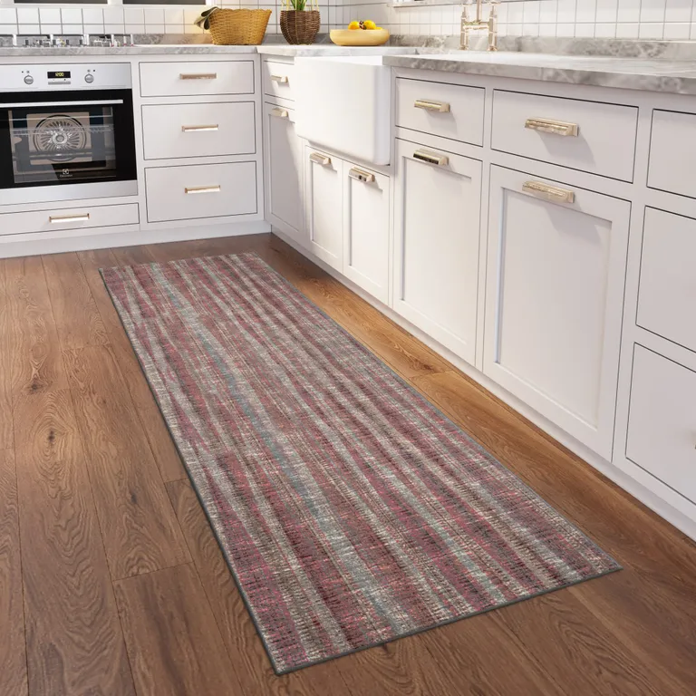 Pink Ombre Tufted Runner Rug Photo 1