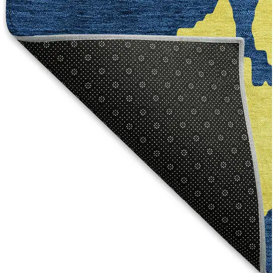 Pink Orange Blue And Lime Green Abstract Washable Area Rug With UV Protection Photo 6