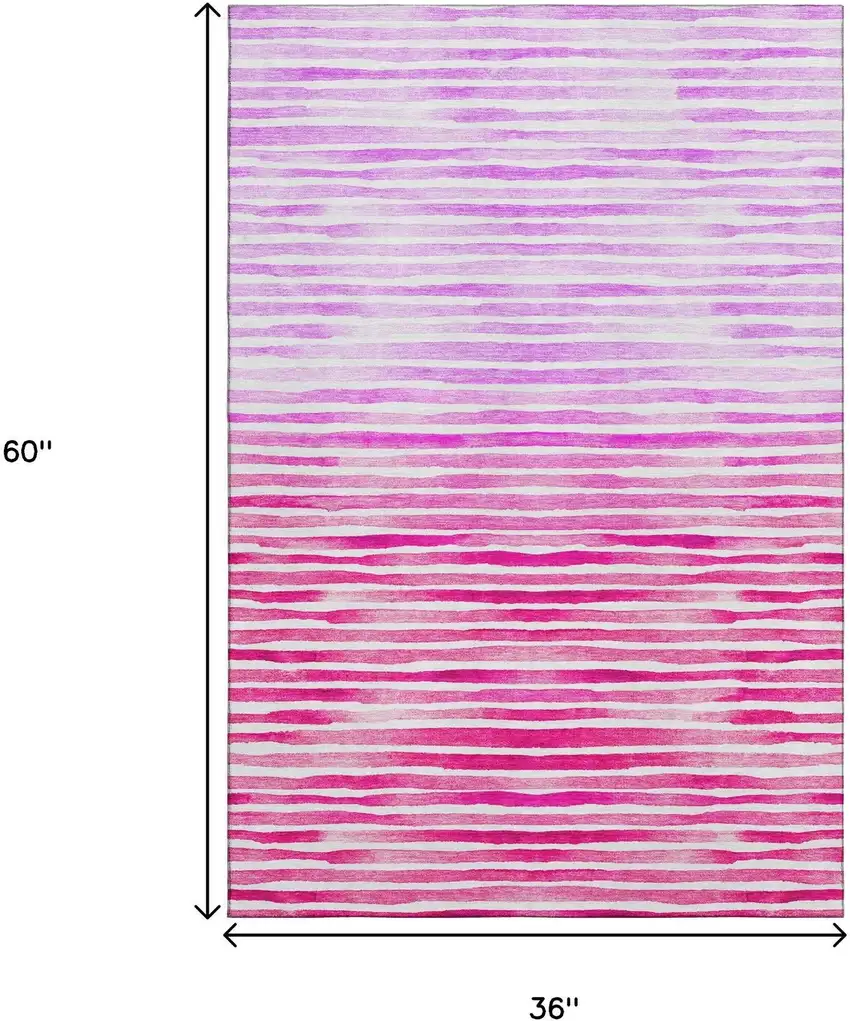 Pink Purple And Ivory Geometric Washable Area Rug With UV Protection Photo 8