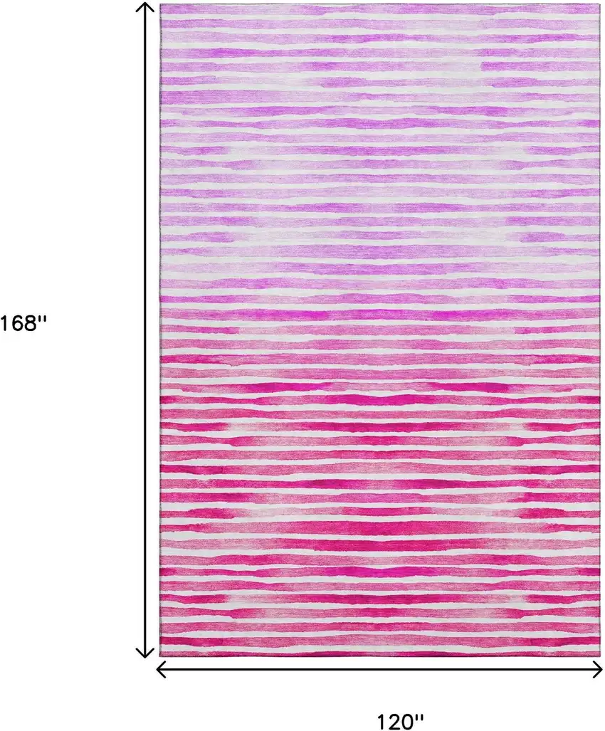 Pink Purple And Ivory Geometric Washable Area Rug With UV Protection Photo 3