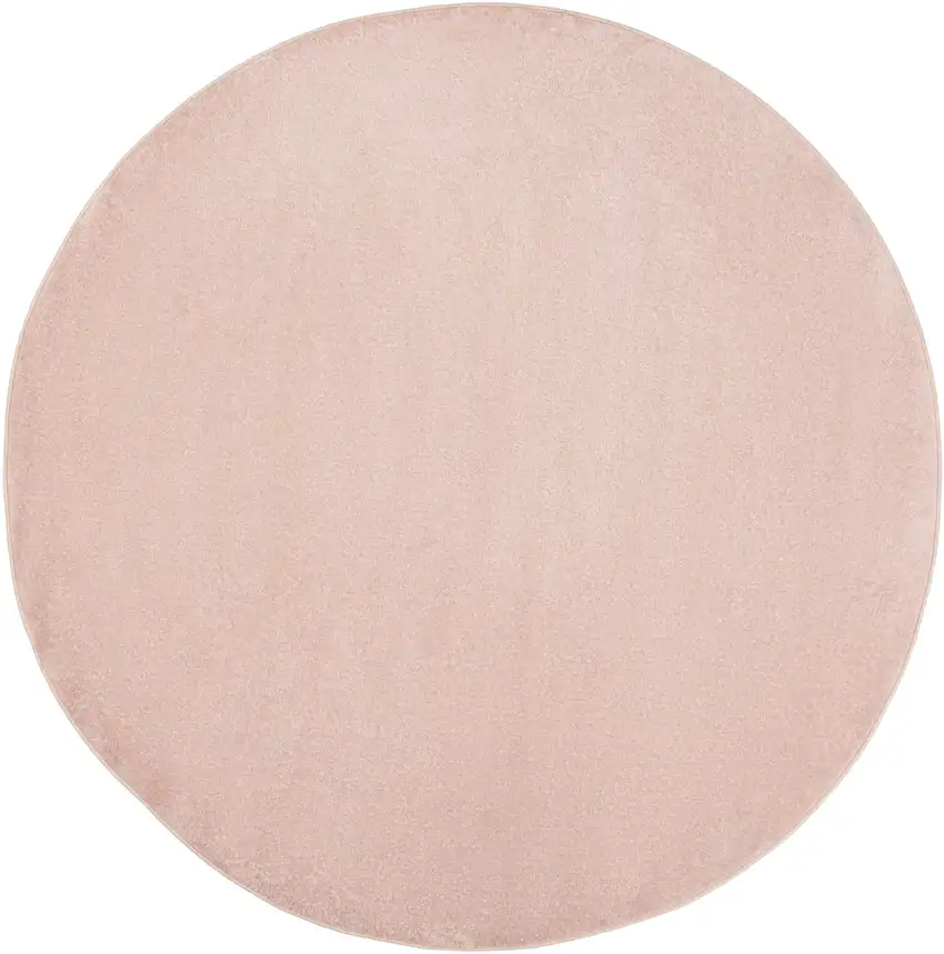 Pink Round Non Skid Indoor Outdoor Area Rug Photo 1