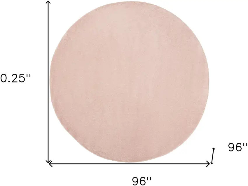 Pink Round Non Skid Indoor Outdoor Area Rug Photo 5