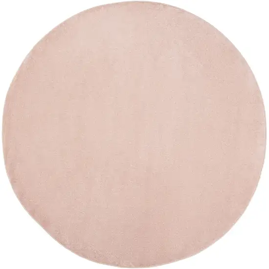 Pink Round Indoor Outdoor Area Rug Photo 3