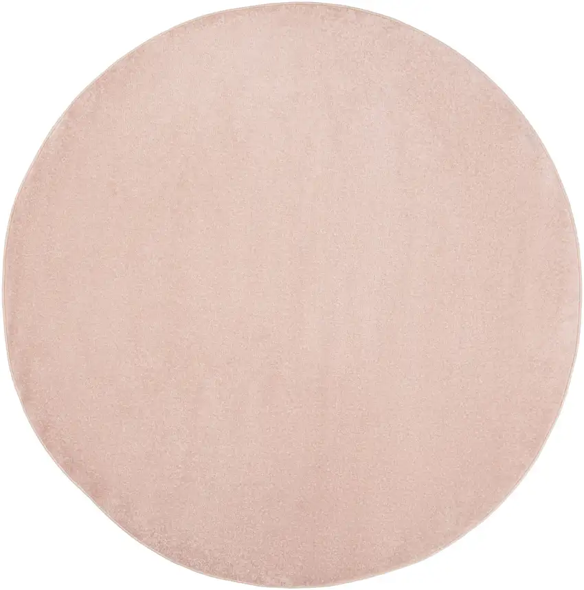 Pink Round Indoor Outdoor Area Rug Photo 3