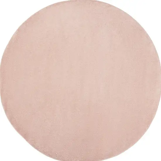 Pink Round Non Skid Indoor Outdoor Area Rug Photo 4