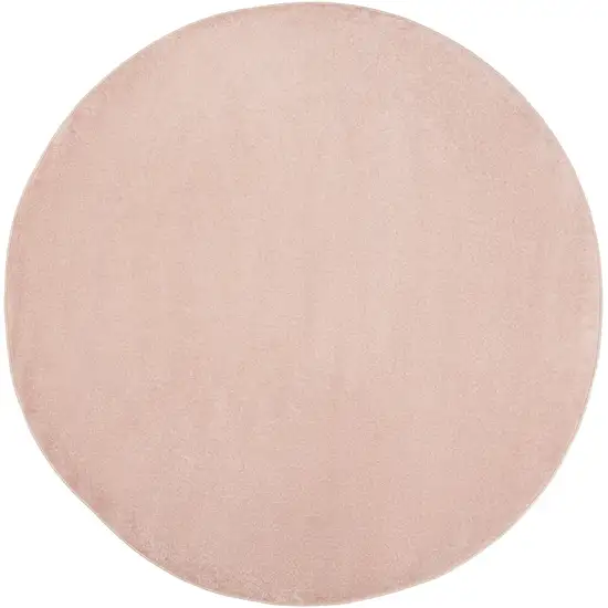 Pink Round Indoor Outdoor Area Rug Photo 3