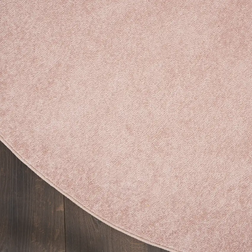 Pink Round Non Skid Indoor Outdoor Area Rug Photo 4